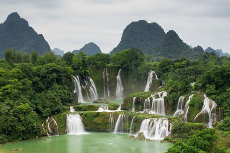 Ban Gioc Waterfall.  Private tours to remote villages.